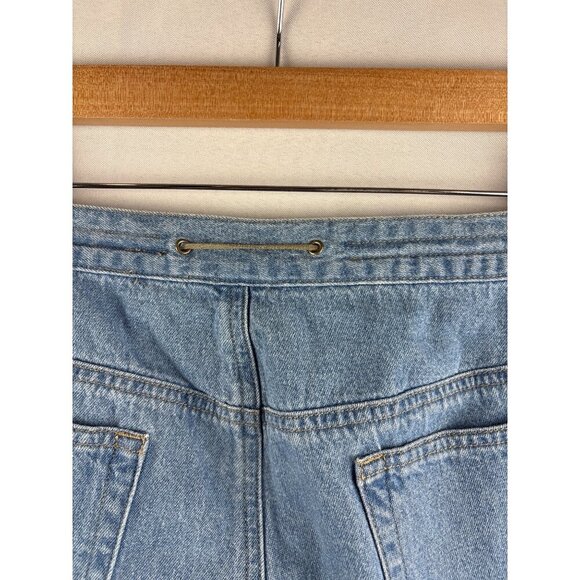 Womens GNW Light Blue Denim Pants Size 10 Cotton Drawstring Waist - Picture 6 of 6